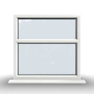 1x2 Section Fixed uPVC Window - Doorland UK