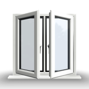 Two Section Windows 13 2 Section 2 Side Hung Openers uPVC Window