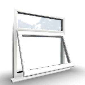 Two Section Windows 3 2 Section Bottom Top Hung uPVC Window
