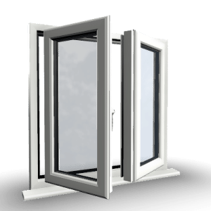 Two Section Windows 14 2 Section Top Opener uPVC Window