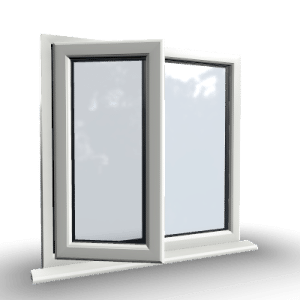 Two Section Windows 5 2 Section Left Opener uPVC Window