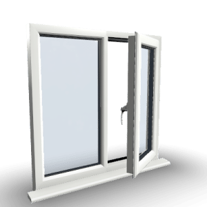 Two Section Windows 6 2 Section Right Opener uPVC Window