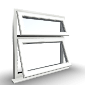 Two Section Windows 11 2 Section Top Hung And Bottom Top Hung uPVC Window