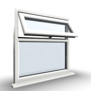 Two Section Windows 4 2 Section Top Opener uPVC Window