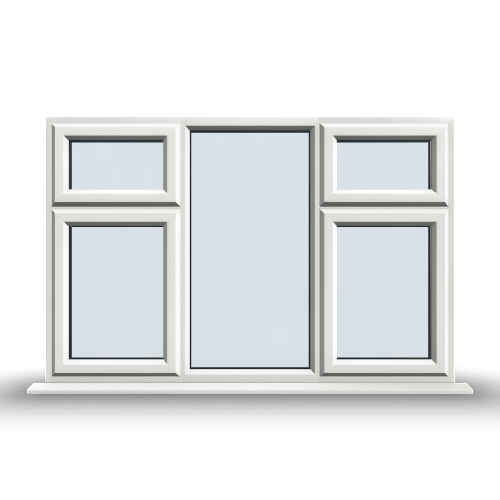 5 Section uPVC Window Doorland UK Norwich - Slate Grey Fully Glazed uPVC Door Supply Only