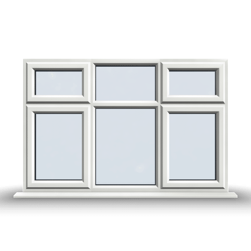 6 Section uPVC Window Doorland UK Canterbury - Golden Oak uPVC Door Supply Only With Astragal Bar