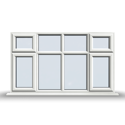 8 Section uPVC Window Doorland UK Cambridge - Irish Oak uPVC Door Supply Only