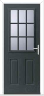 Anthracite Grey Mulsanne 1 Geo Bar GRP Composite Door