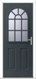 Anthracite Grey Snipe 1 Geo Bar GRP Composite Door