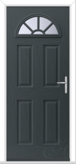 Anthracite Grey Tuscan 1 Geo Bar GRP Composite Door