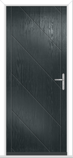 Anthracite Grey Valley Solid GRP Composite Door