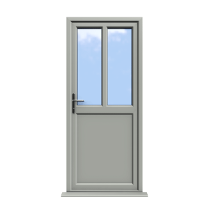 Barnsley - Agate Grey Half Glazed uPVC Door Supply Only