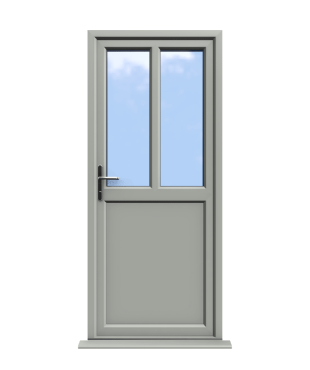 Barnsley - Agate Grey Half Glazed uPVC Door Supply Only