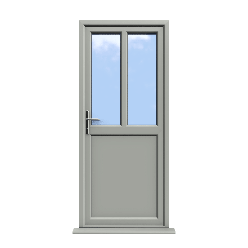 Barnsley - Agate Grey Half Glazed uPVC Door Supply Only