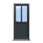 Barnsley - Anthracite Grey Half Glazed uPVC Door Supply Only