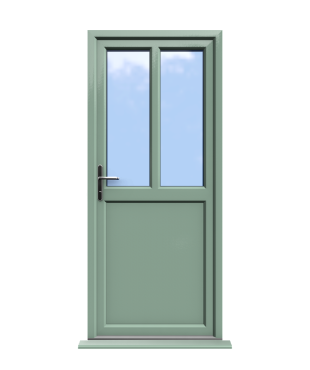 Barnsley - Chartwell Green Half Glazed uPVC Door Supply Only