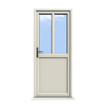 Barnsley - Cream Half Glazed uPVC Door Supply Only