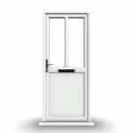 Barnsley - White Half Glazed uPVC Door Supply Only