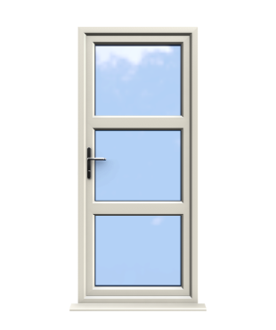 Cheap Composite Doors 288 Birmingham - Cream Double Glazed uPVC Door Supply Only
