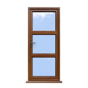 Birmingham - Golden Oak Double Glazed uPVC Door Supply Only