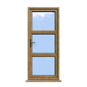 Birmingham - Irish Oak Double Glazed uPVC Door Supply Only