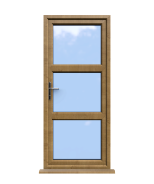 Cheap Composite Doors 285 Birmingham - Irish Oak Double Glazed uPVC Door Supply Only