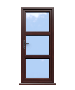 Cheap Composite Doors 291 Birmingham - Rosewood Double Glazed uPVC Door Supply Only