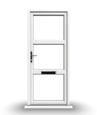 Cheap Composite Doors 259 Birmingham - White Double Glazed uPVC Door Supply Only