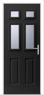Black Camarque 4 GRP Composite Door