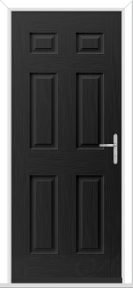 Black Camarque Solid GRP Composite Door