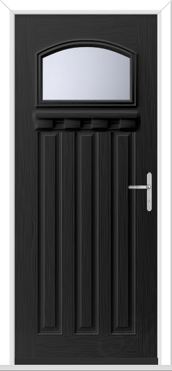 Black Hebden External Shelf GRP Composite Door