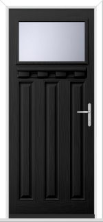 Black Lakewood 1 External Shelf GRP Composite Door