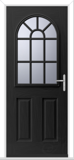 Black Snipe 1 Geo Bar GRP Composite Door