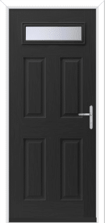 Black Sorpasso 1 Solid GRP Composite Door