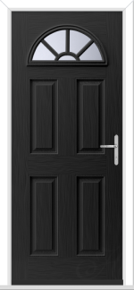 Black Tuscan 1 Geo Bar GRP Composite Door