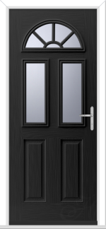 Black Tuscan 3 Geo Bar GRP Composite Door