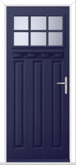 Blue Lakewood 1 External Shelf Geo Bar GRP Composite Door