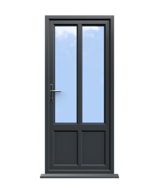 Cheap Composite Doors 248 Bradford - Anthracite Grey Double Glazed uPVC Door Supply Only
