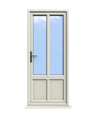 Cheap Composite Doors 303 Bradford - Cream Double Glazed uPVC Door Supply Only