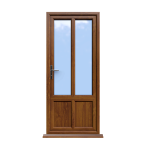 Bradford - Golden Oak Double Glazed uPVC Door Supply Only