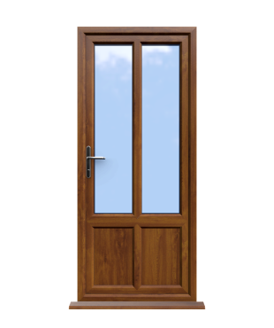 Cheap Composite Doors 278 Bradford - Golden Oak Double Glazed uPVC Door Supply Only