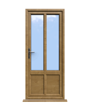 Cheap Composite Doors 251 Bradford - Irish Oak Double Glazed uPVC Door Supply Only