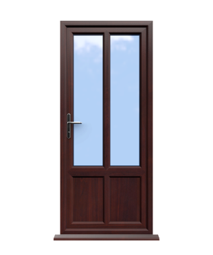 Cheap Composite Doors 293 Bradford - Rosewood Double Glazed uPVC Door Supply Only