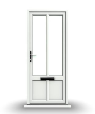 Cheap Composite Doors 289 Bradford - White Double Glazed uPVC Door Supply Only