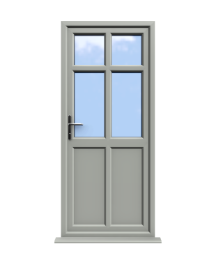 Bristol - Agate Grey Double Glazed uPVC Door Supply Only