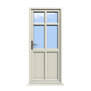 Bristol - Cream Double Glazed uPVC Door Supply Only