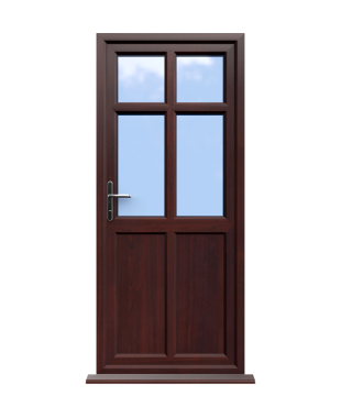 Bristol - Rosewood Double Glazed uPVC Door Supply Only