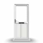Cardiff - White Half Glazed uPVC Door Supply Only