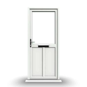 Cardiff - White Half Glazed uPVC Door Supply Only