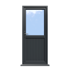 Chelmsford - Anthracite Grey On White uPVC Door Shiplap Supply Only